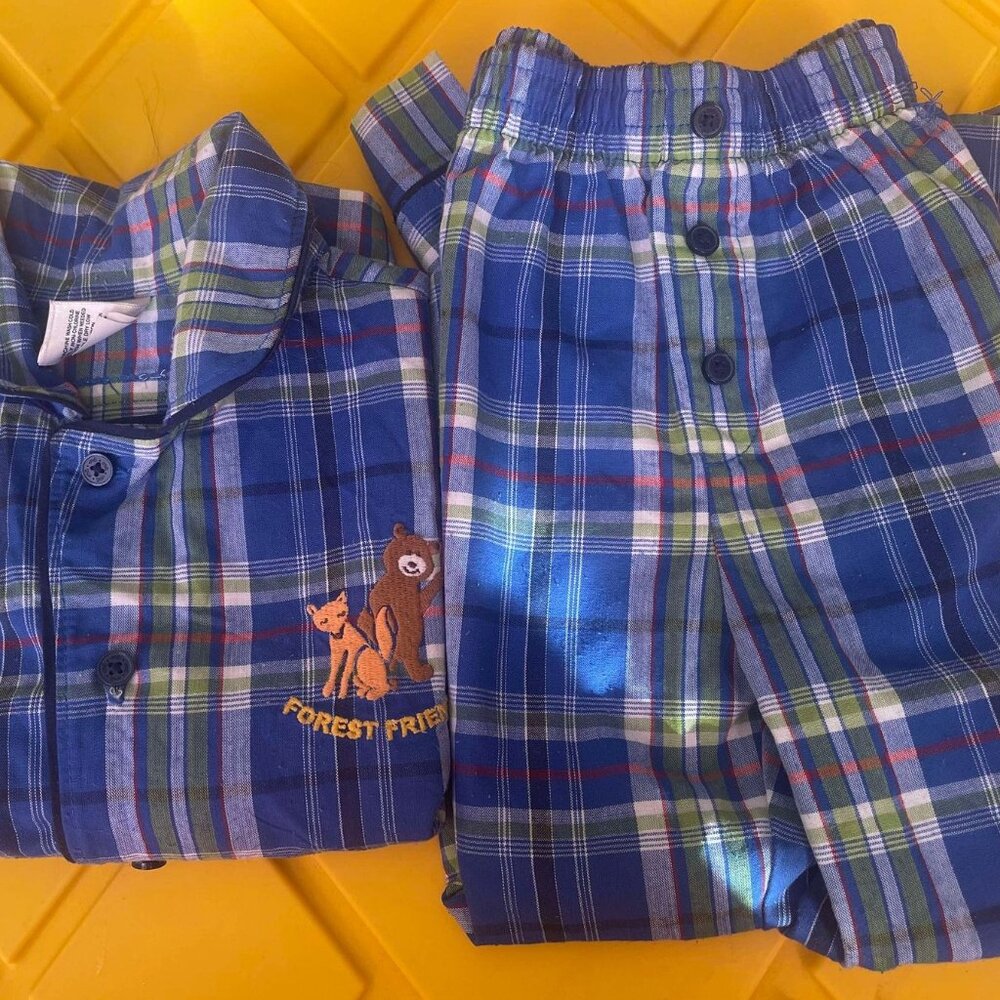 Gap Plaid Flannel PJs Set Size 3